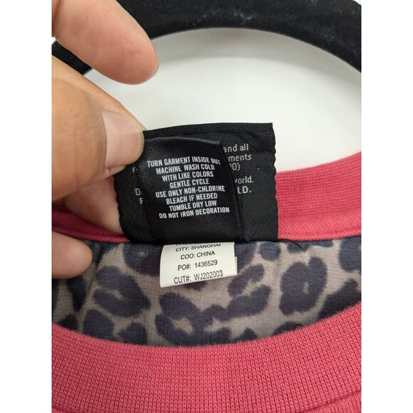 Wonder Woman 1984 Twofer Sweatshirt Size L Distressed Leopard Grunge Y2K Comics - Picture 10 of 11